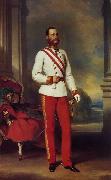 Franz Xaver Winterhalter Franz Joseph I, Emperor of Austria oil painting on canvas